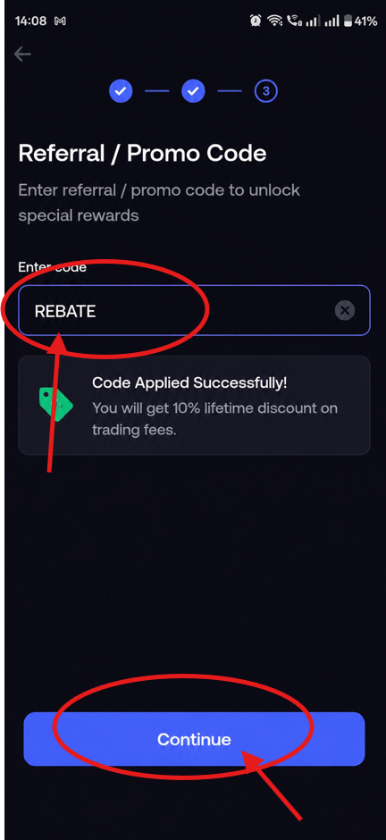 Apply the Fomo Referral Code